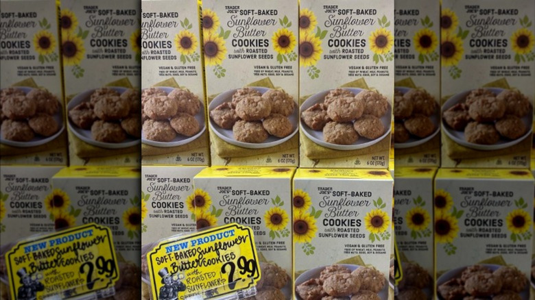 Boxes of sunflower butter cookies