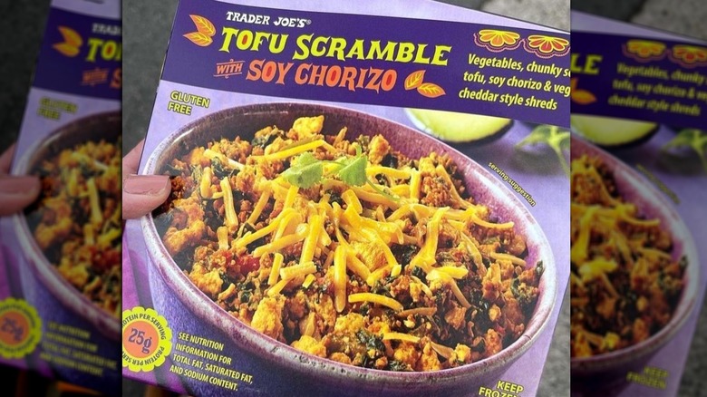 Box of frozen Trader Joe's tofu scramble