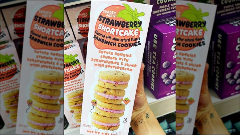 Trader Joe's Strawberry shortcake cookies box