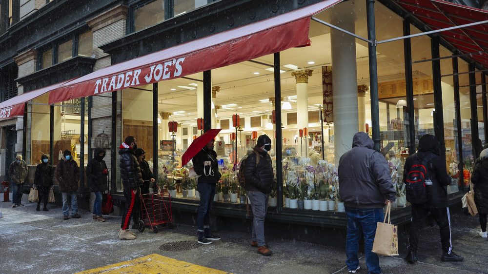 Outside a Trader Joe's store