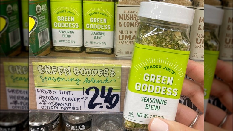 Green Goddess seasoning on shelf