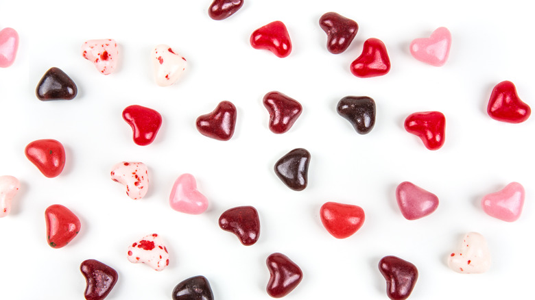 heart heaped jelly beans