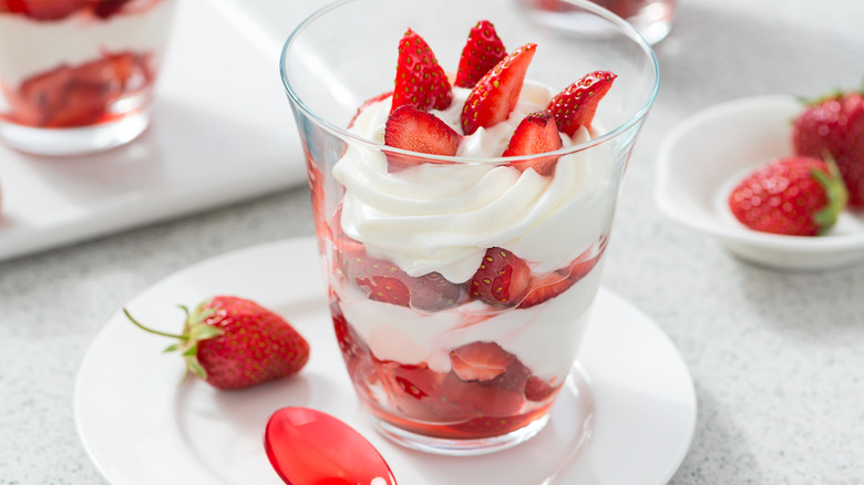  Strawberries and whipped cream