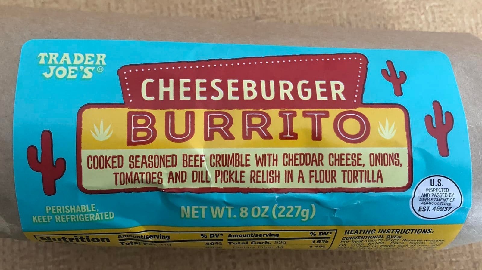 Trader Joe's Shoppers Are Unsure About Its New Cheeseburger Burrito