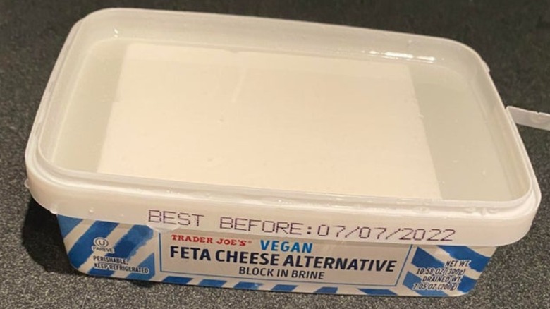 Trader Joe's vegan feta open