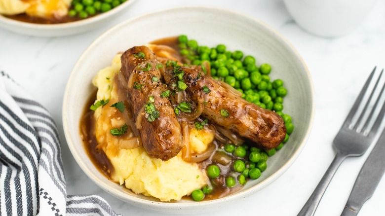 bangers and mash
