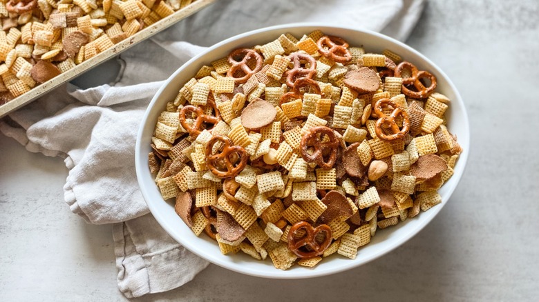 bowl of Chex Mix
