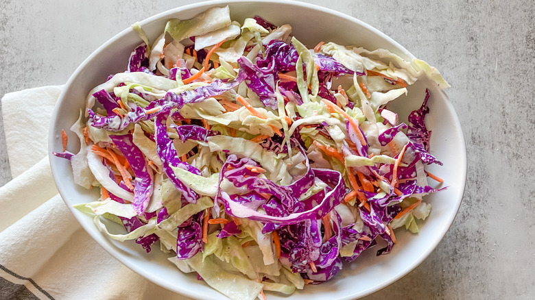 coleslaw in a bowl 