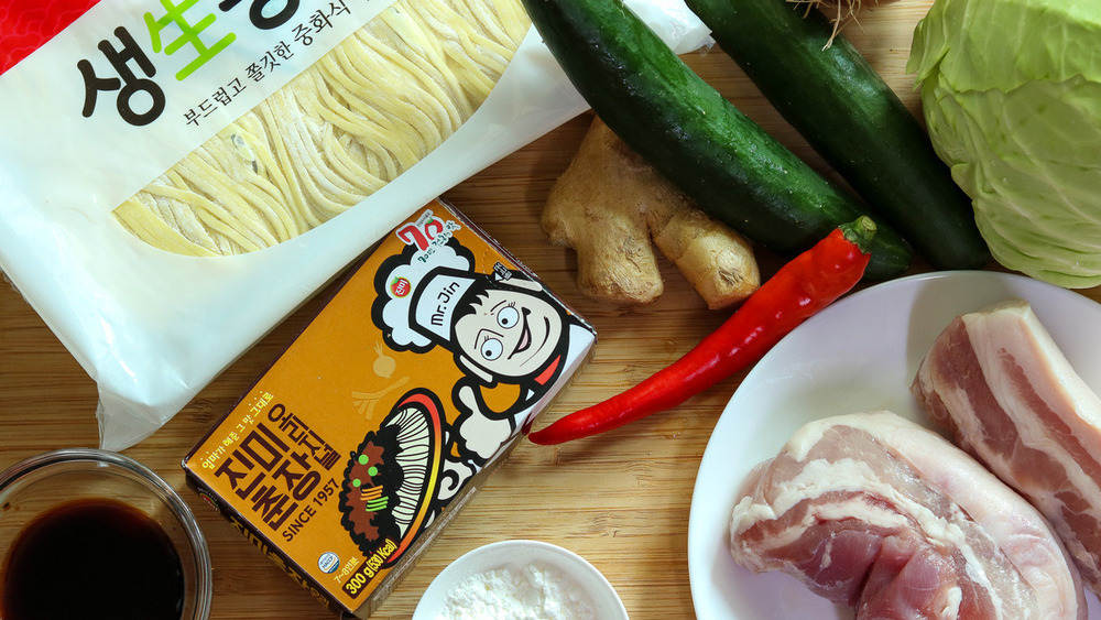 Ingredients for traditional jajangmyeon