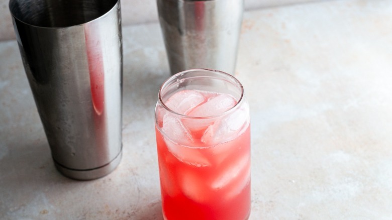 cocktail shaker and rum runner in glass