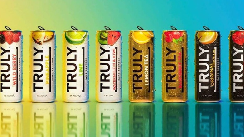 Cans of Truly hard seltzer