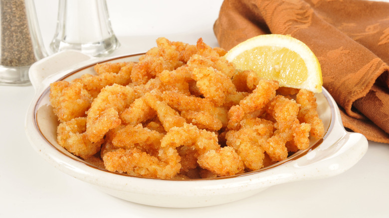 Bowl of fried clams