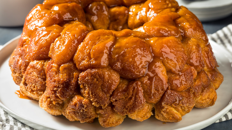 monkey bread on white plate