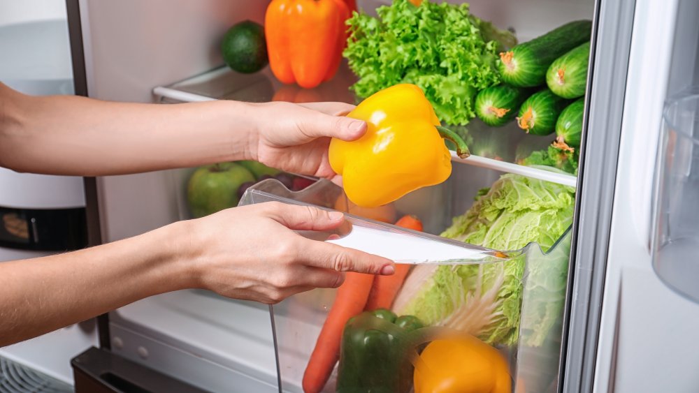 Fridge drawer and hands