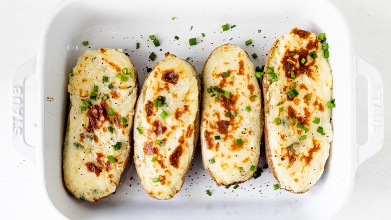 thirty minute twice baked potatoes