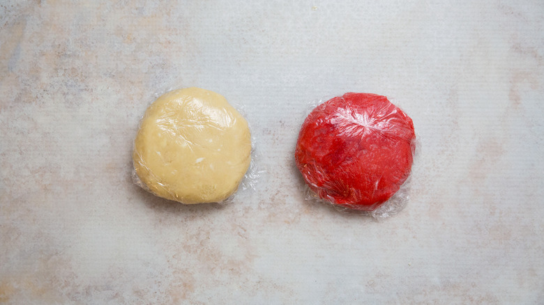 2 dough balls on table