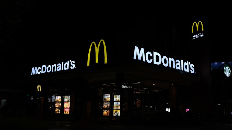 Creepy McDonald's at night
