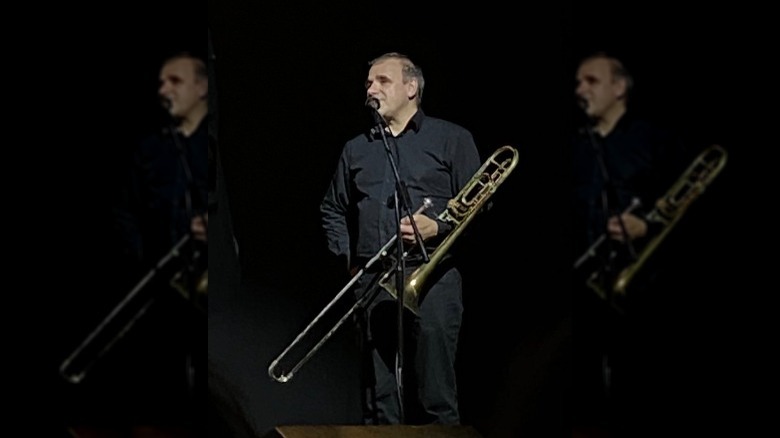 Jürgen Krauss holds trombone