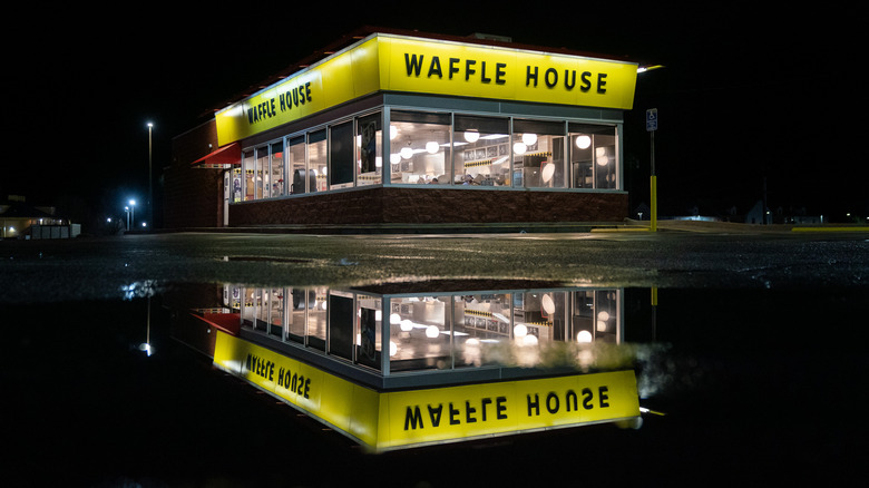 Waffle house at night