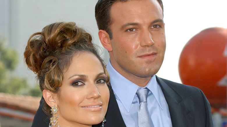 Jennifer Lopez and Ben Affleck smiling