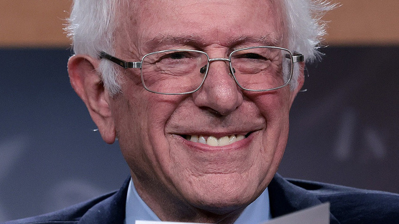 Bernie Sanders smiling