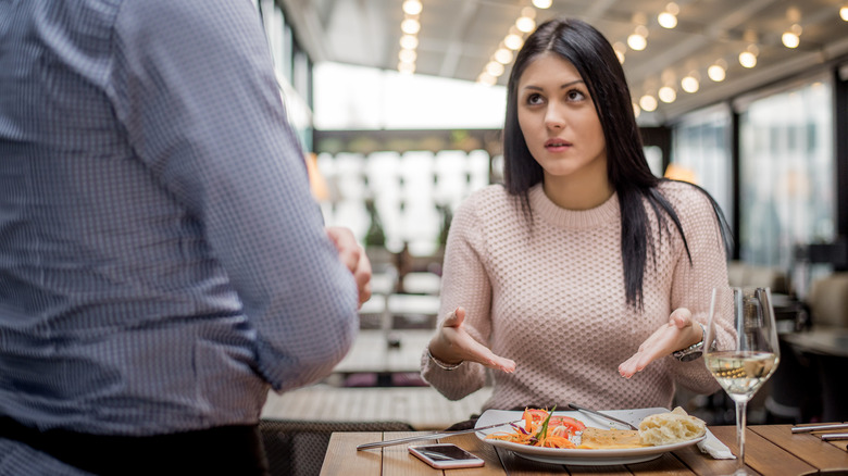 Person unhappy with food