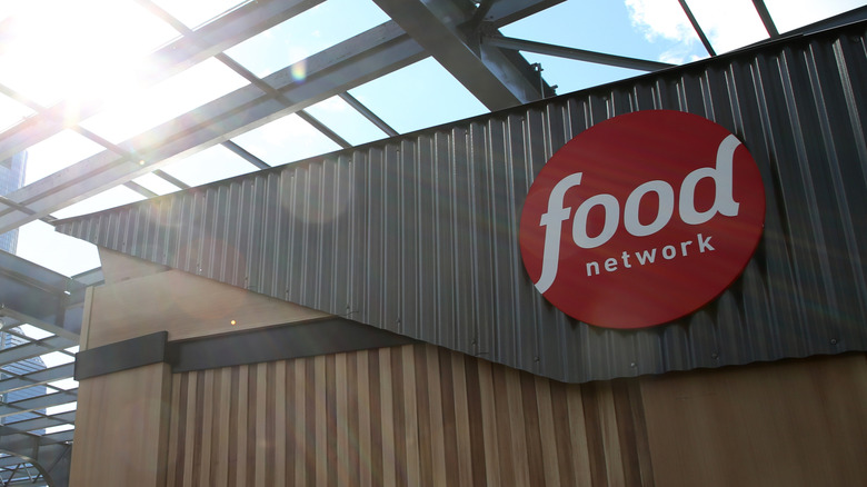 A sign for Food Network as seen at an expo