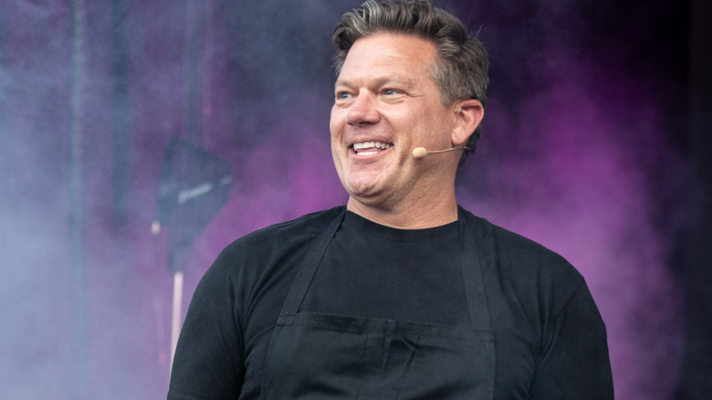 Tyler Florence at a culinary demonstration in California in 2024