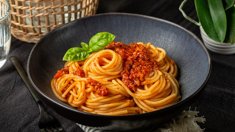 Spaghetti with bolognese sauce