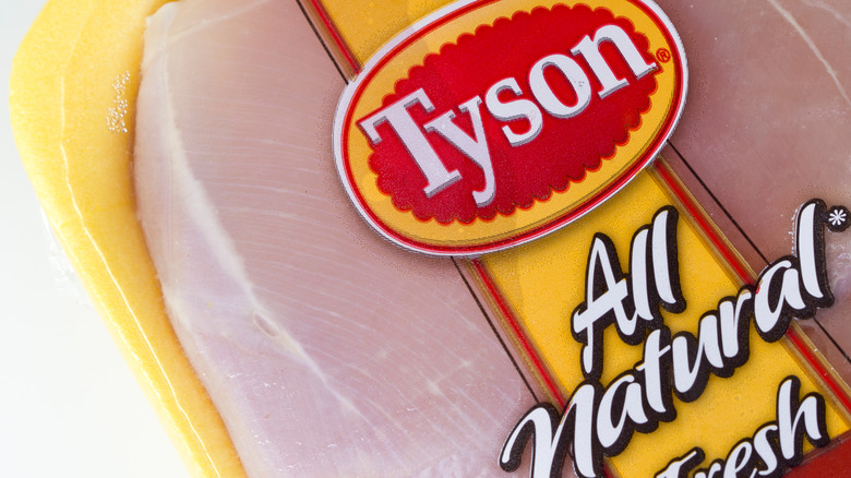 A package of Tyson chicken