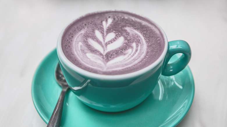 purple ube latte