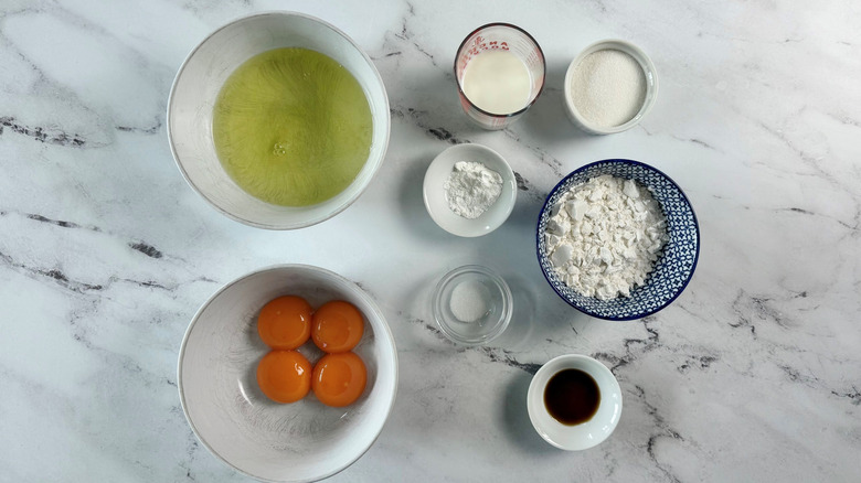 Ingredients for Japanese pancakes