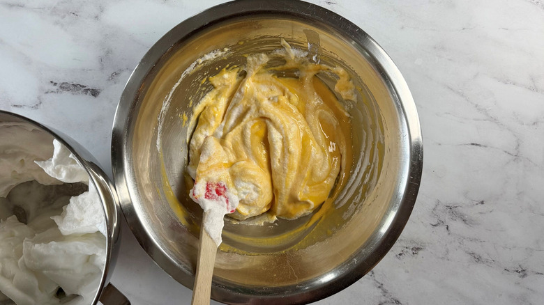 Japanese pancake batter in bowl