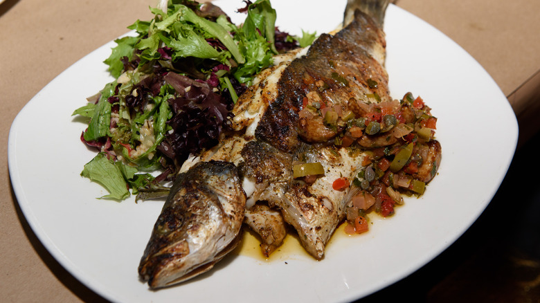 whole fish at Bonefish Grill