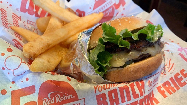 Red Robin burger and fries