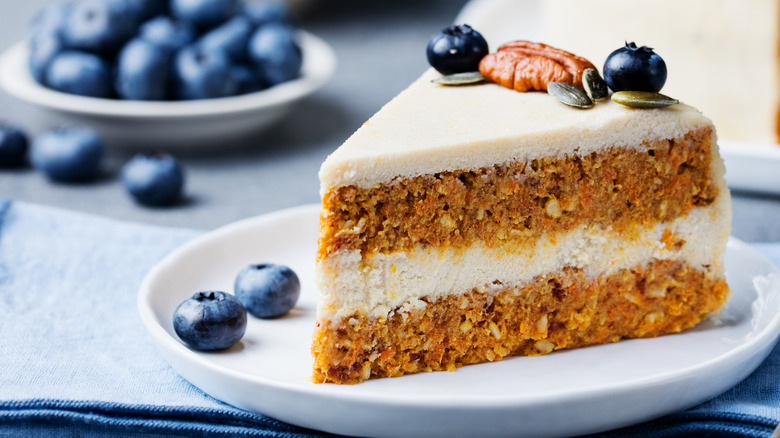Blueberry and pumpkin cake