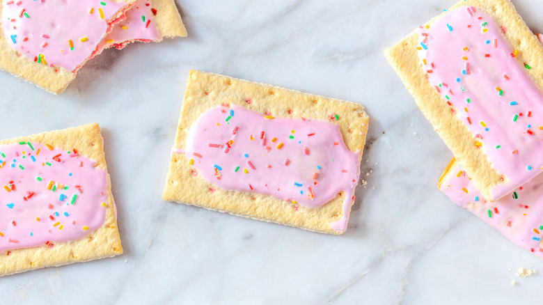 Pop-Tarts on marble counter