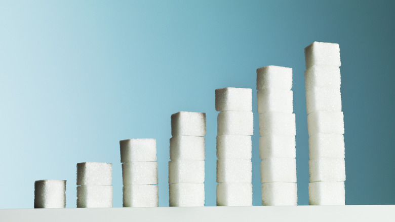 Stacks of sugar cubes