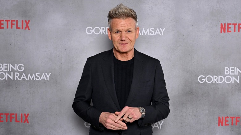 Gordon Ramsay at a red carpet event.