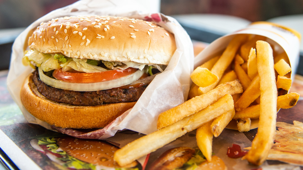 BURGER AND FRIES FROM BURGER KING 