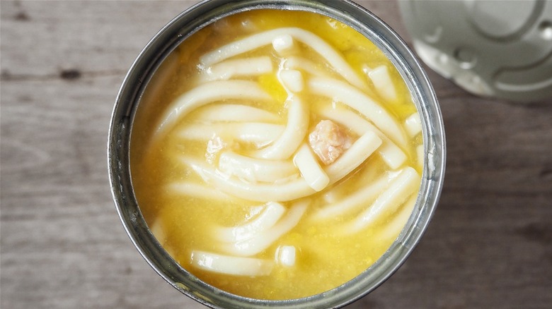Canned chicken noodle soup 