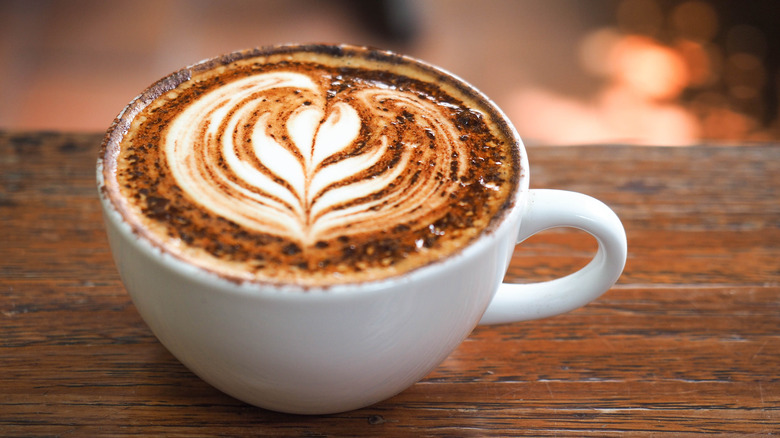 chocolate powder latte art