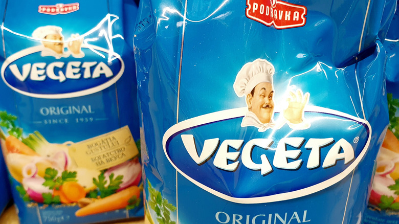 Bags of Vegeta seasoning on shelf