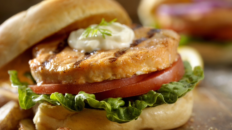 salmon burger