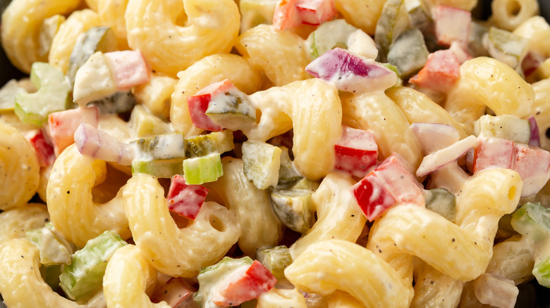 pasta salad close up