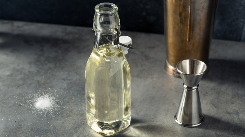 bottle of simple syrup