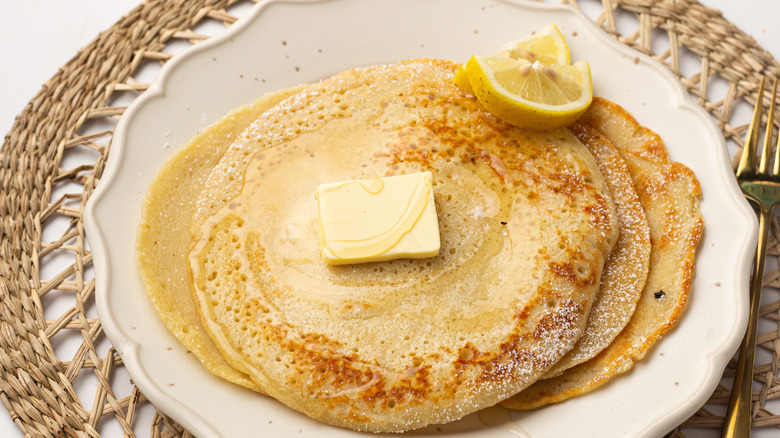 vegan crepes on plate