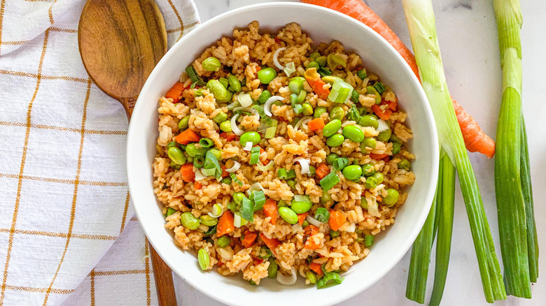 fried rice in a bowl 