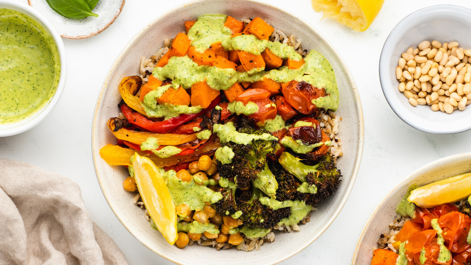 Vegan Pesto Grain Bowl Recipe