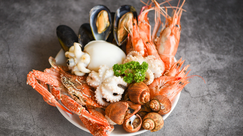bowl of fresh seafood